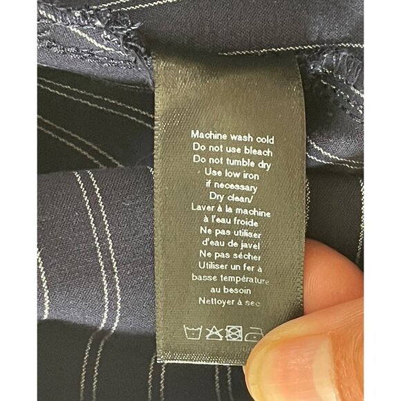 RAG & BONE Simone Pinstripe Back Yoke Skinny Pants Navy - Picture 13 of 13